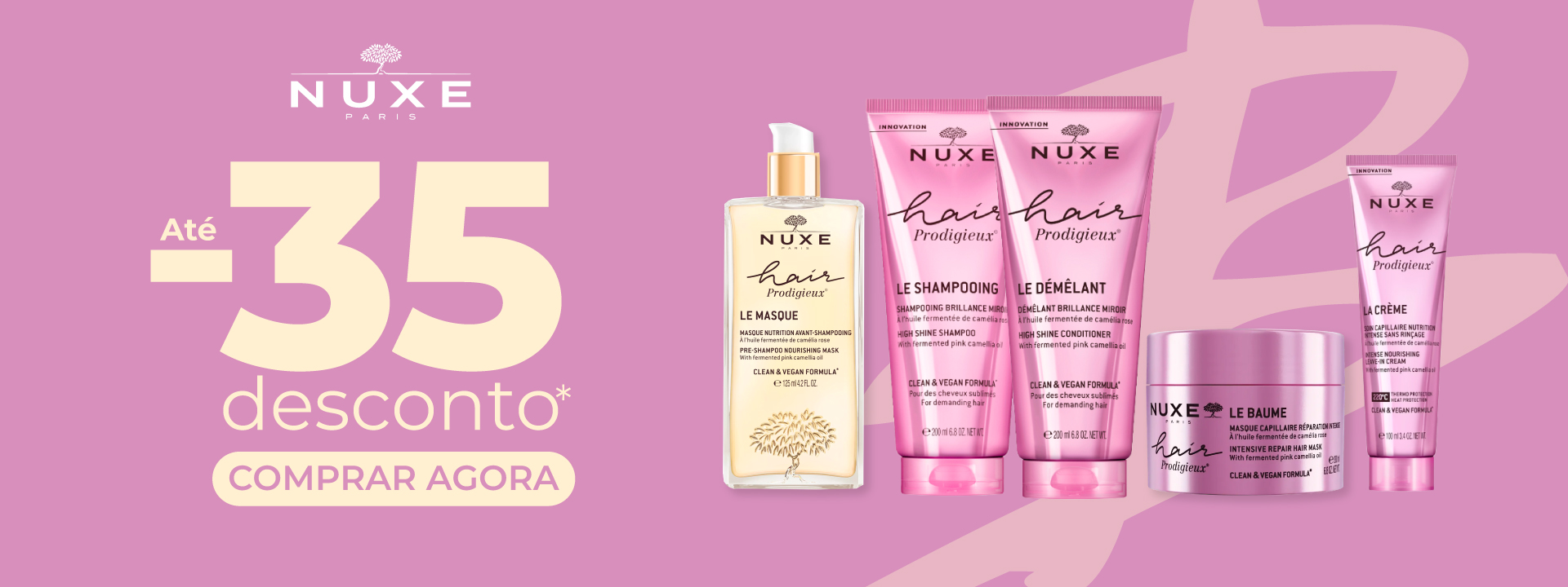 Banner nuxe hair beauty skin and makeup