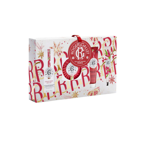 Roger  Gallet Gingembre Rouge Água Perfumada + Bath Bomb + Sabonete Set
