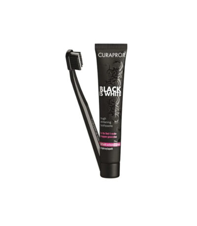 Curaprox Pack Pasta Dentífrica Black Is White 90ml + Escova de Dentes