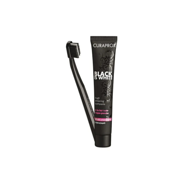 Curaprox Pack Pasta Dentífrica Black Is White 90ml + Escova de Dentes