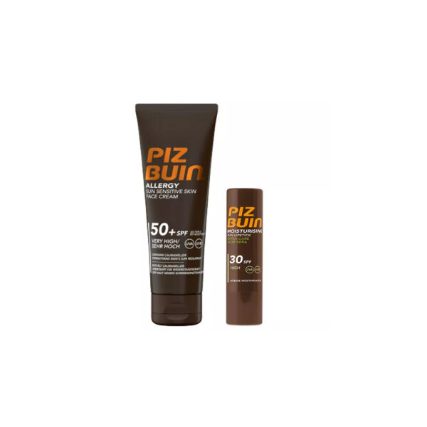 Piz Buin Allergy Creme Rosto SPF50+ 50ml + Stick Labial SPF30