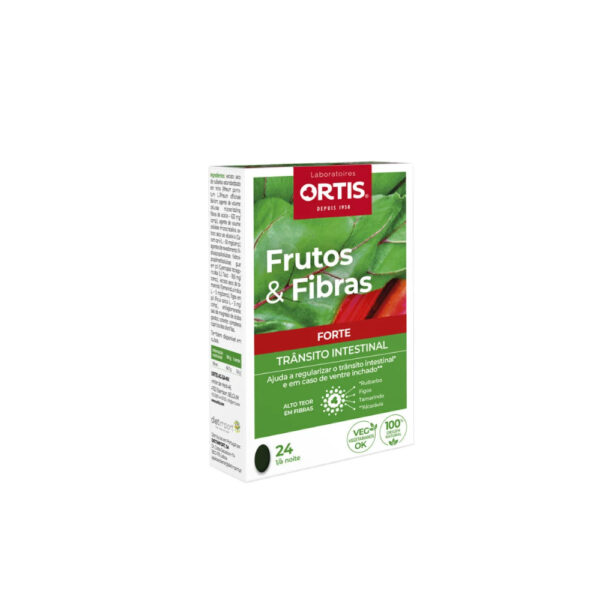 Ortis Frutos e Fibras Efeito Rápido 24 Comprimidos