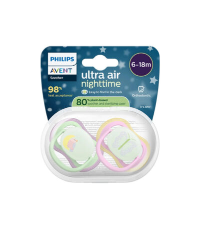 Avent 2 Chupetas Ultra Air Night Rosa
