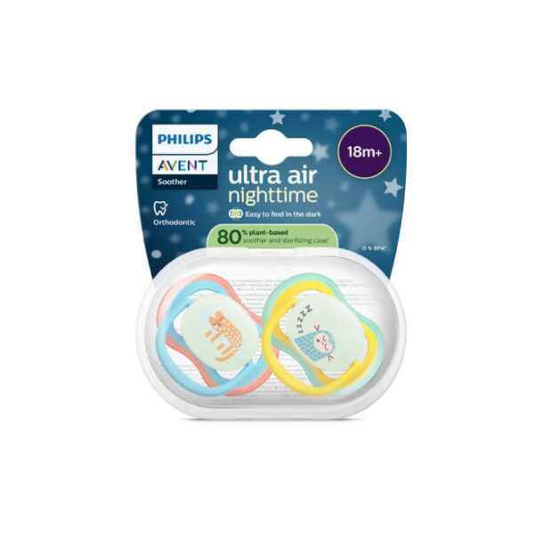 Avent 2 Chupetas Ultra Air Night Eco